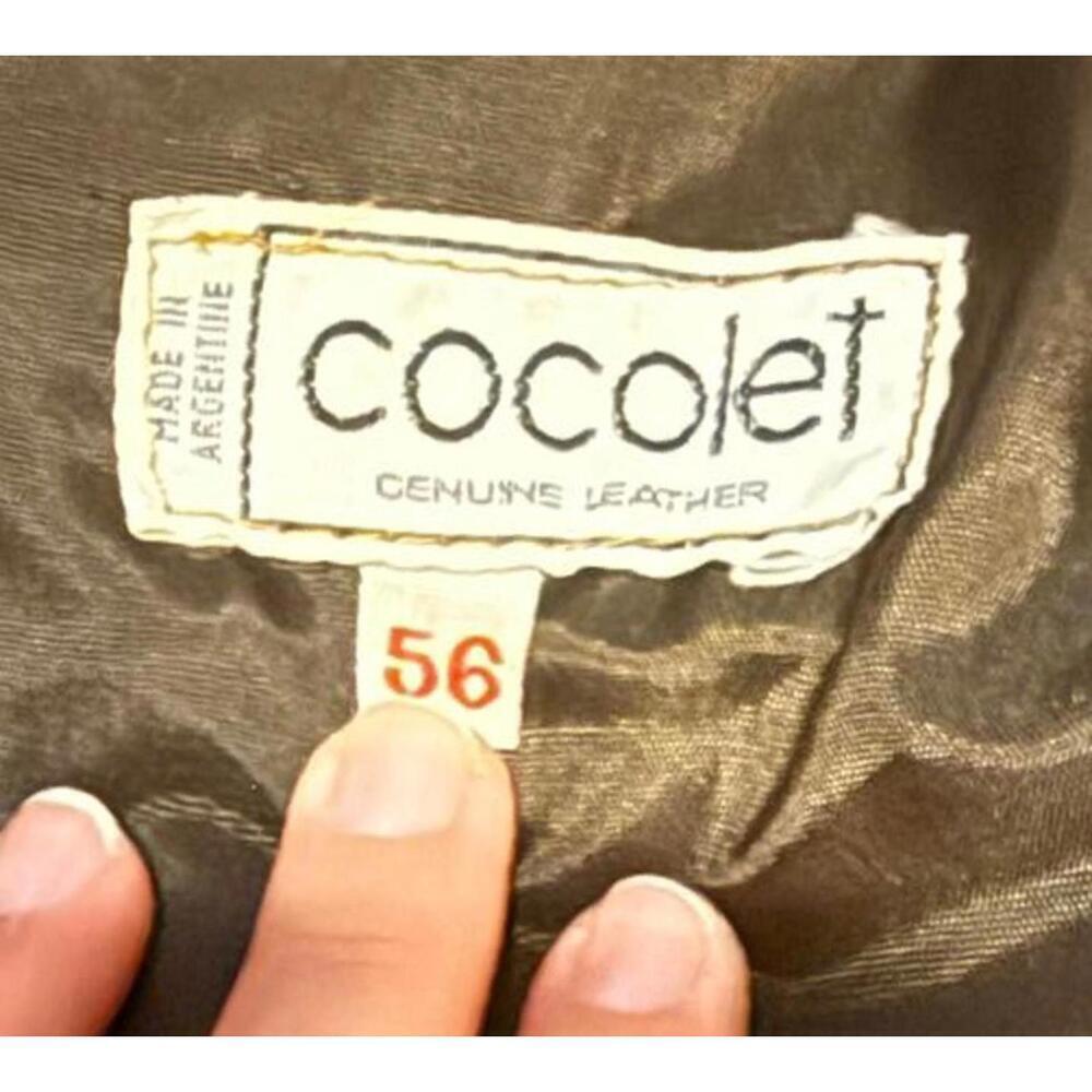 Cocolet Genuine Leather Tan Bomber Jacket Size 56 Brown Suede Zip Up - Picture 4 of 6